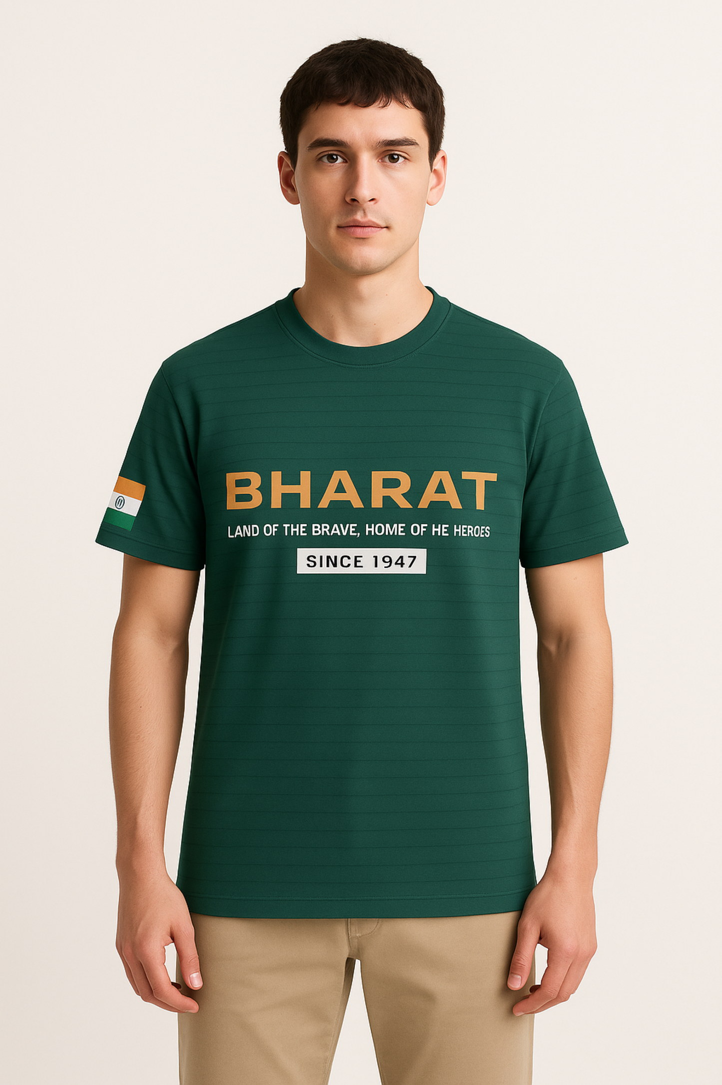 BHARAT Round Neck T-shirt ATTIRE DOT