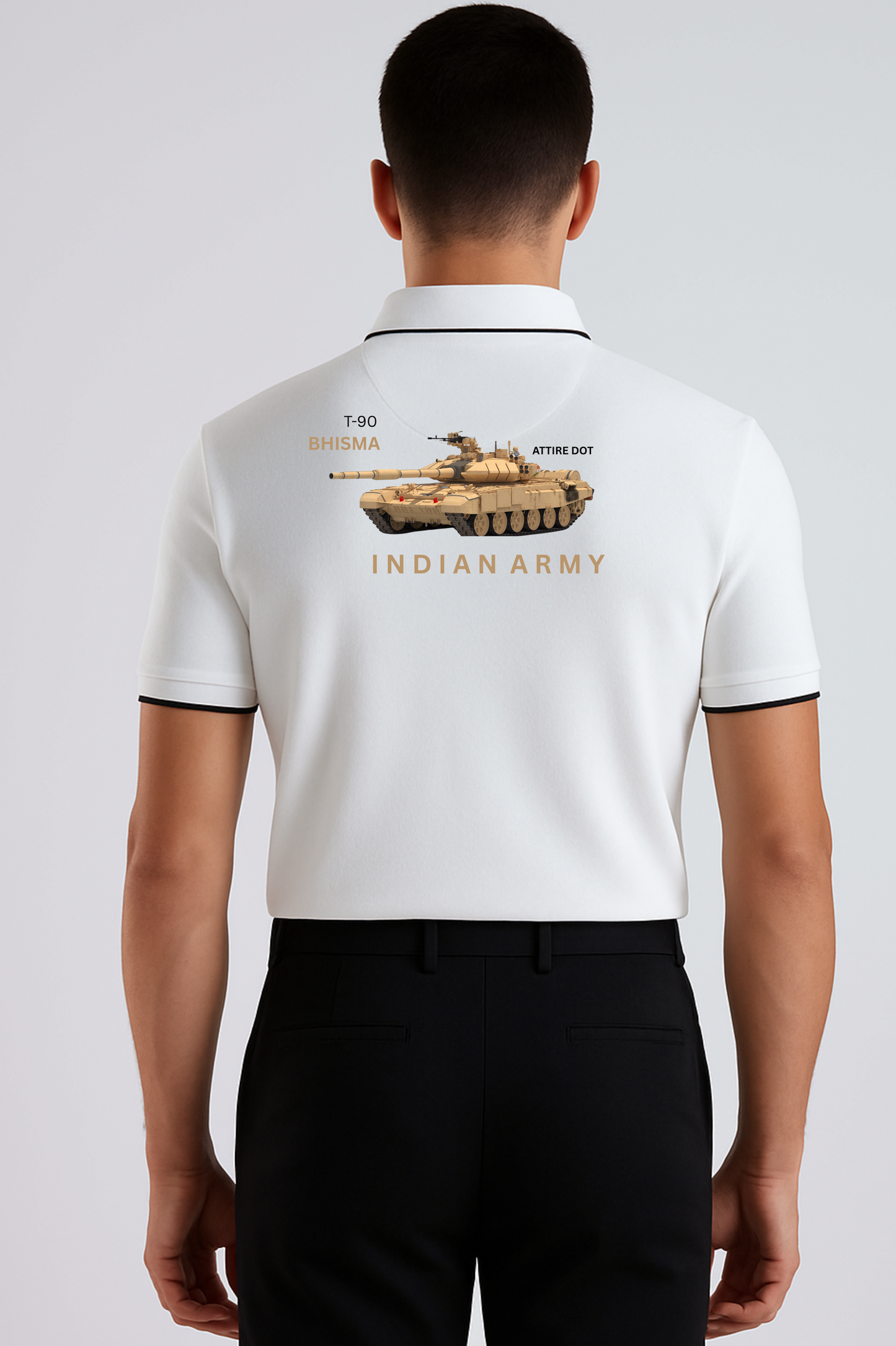 T-90 Bhisma Indian Army Tribute Polo –Premium Pure cotton 240 GSM