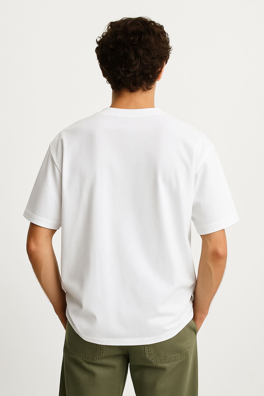 Oversized White Cotton T-shirt By ATTIRE DOT
