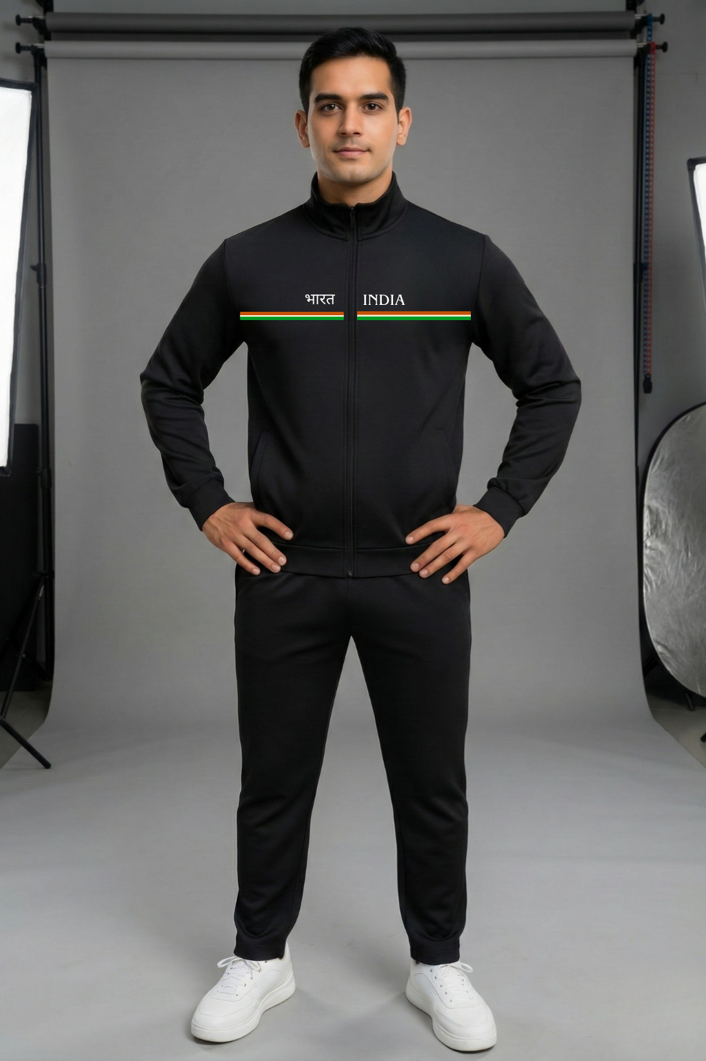 INDIA Pride Black Tracksuit – |ATTIRE DOT
