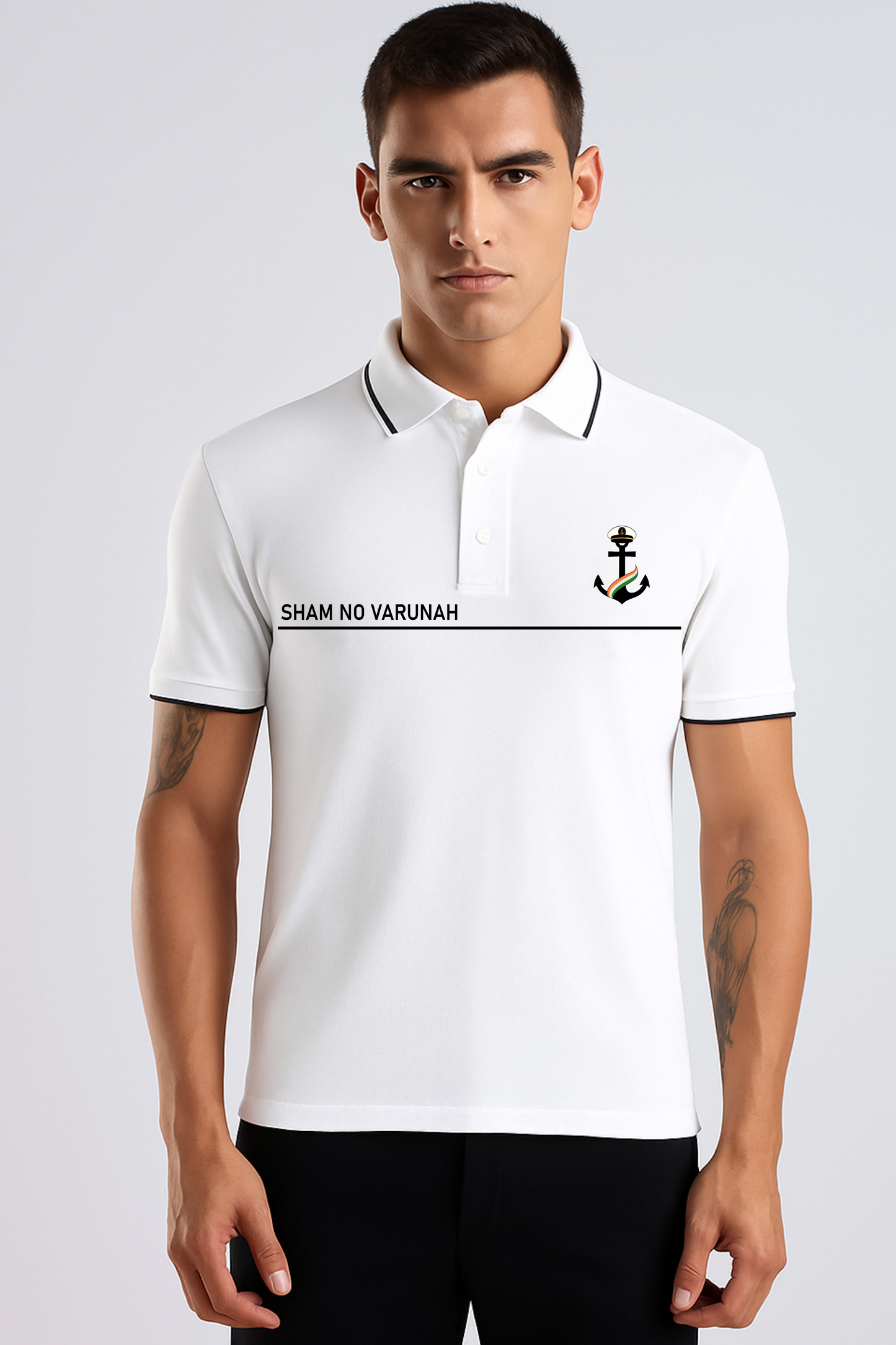 Indian Navy Polo – Air & Sea Edition Premium Pure cotton 240 GSM