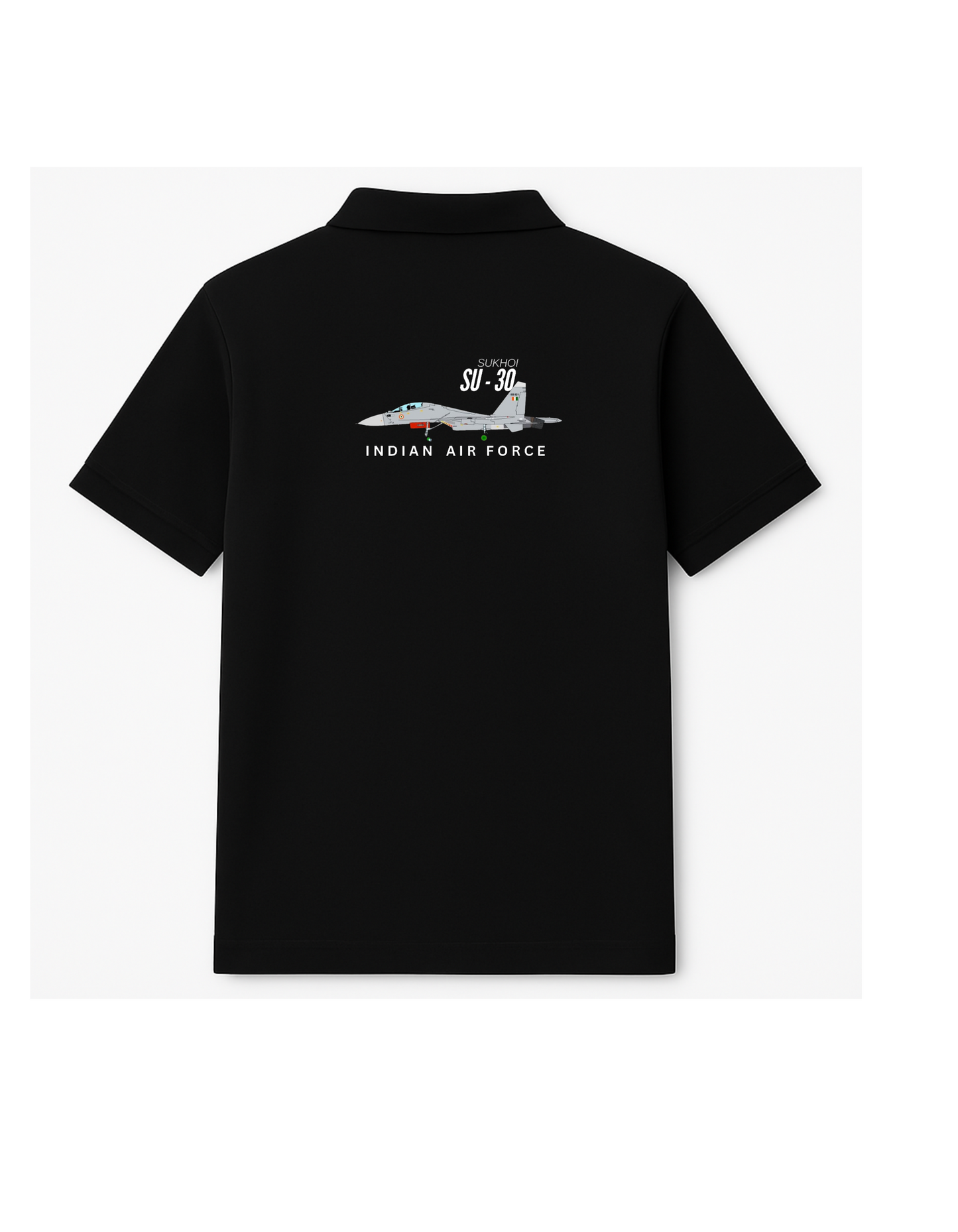 Su-30 Fighter Jet Polo T-shirt Attire Dot Premium Pure cotton 240 GSM
