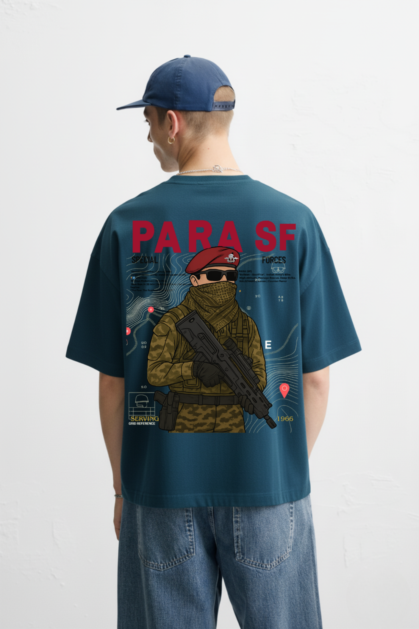 PARA SF Oversized T-Shirt | 240 GSM Pure Cotton | Special Forces Edition