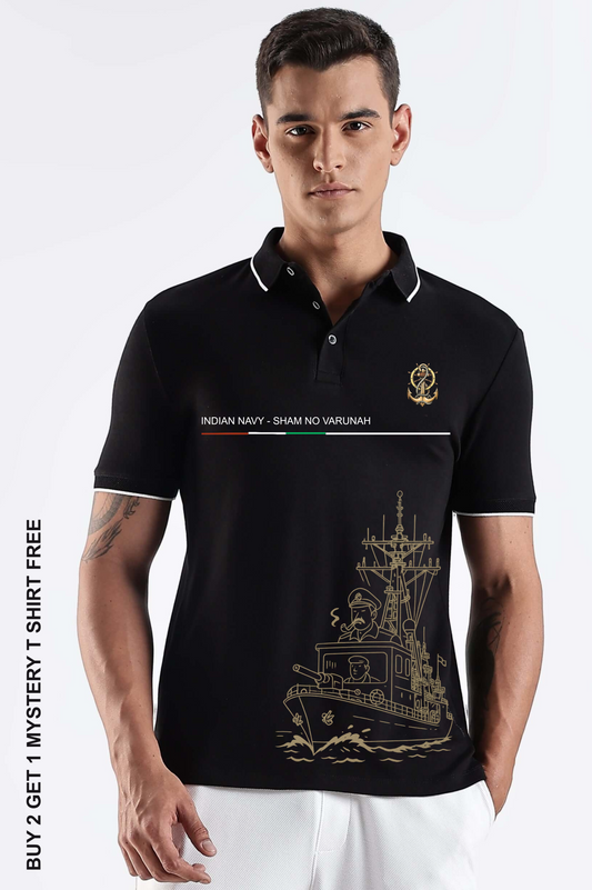 Indian Navy Pride Polo – Premium Pure cotton 240 GSM