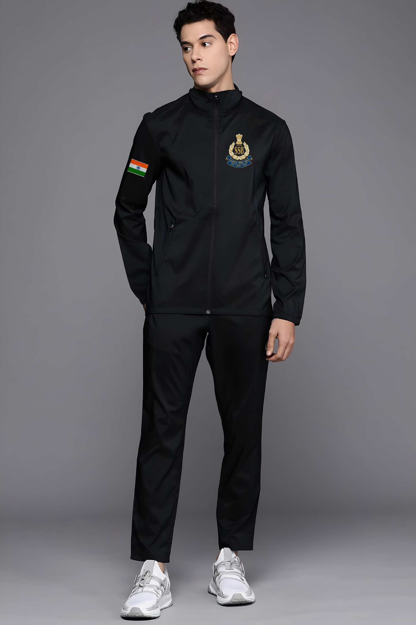 SASHASTRA SEEMA BAL SSB Inspired Premium Tracksuit (Black)