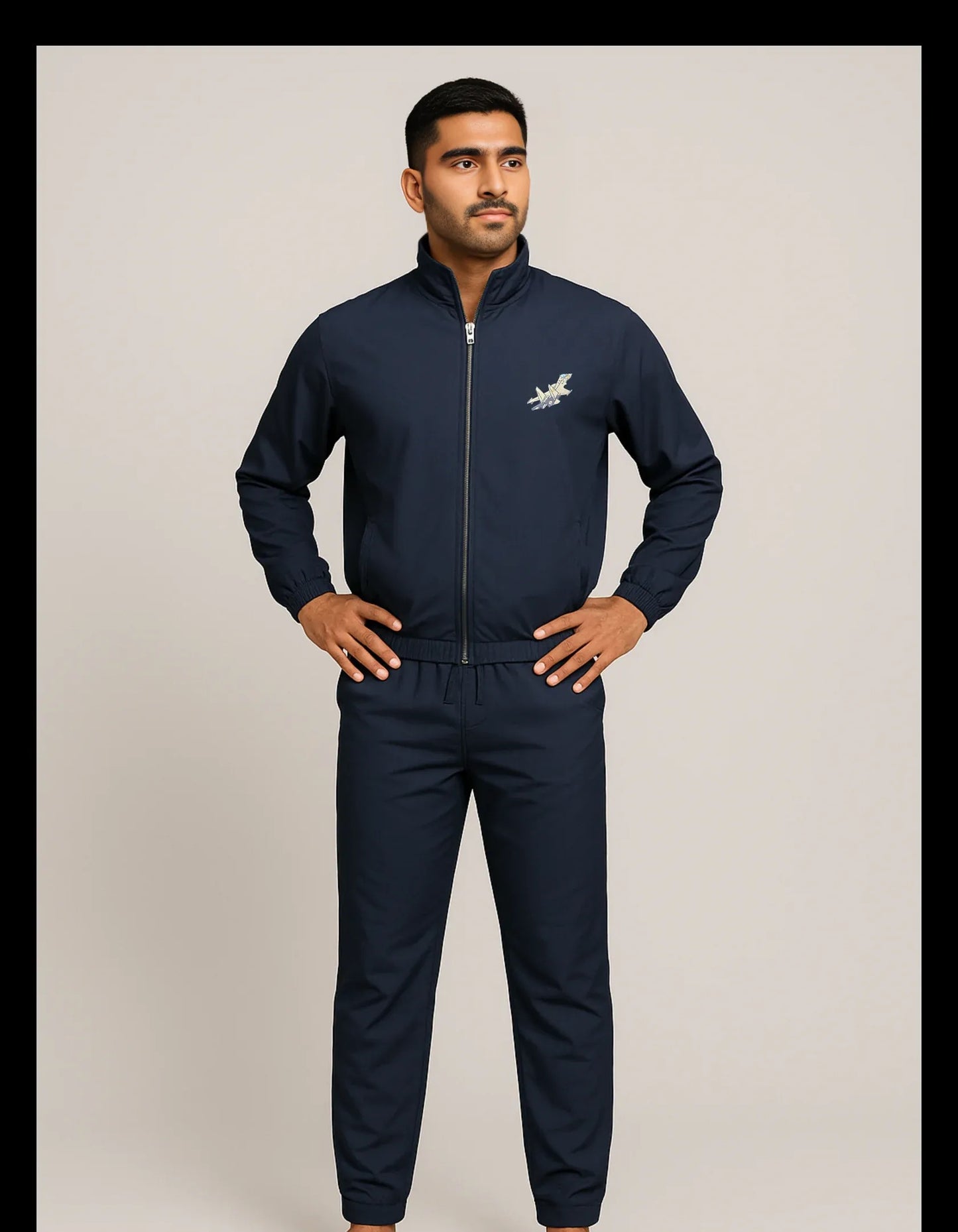 AIR WARRIOR | Indian Air Force-Inspired Tracksuit(upper with Lower) - front embroidery back printed