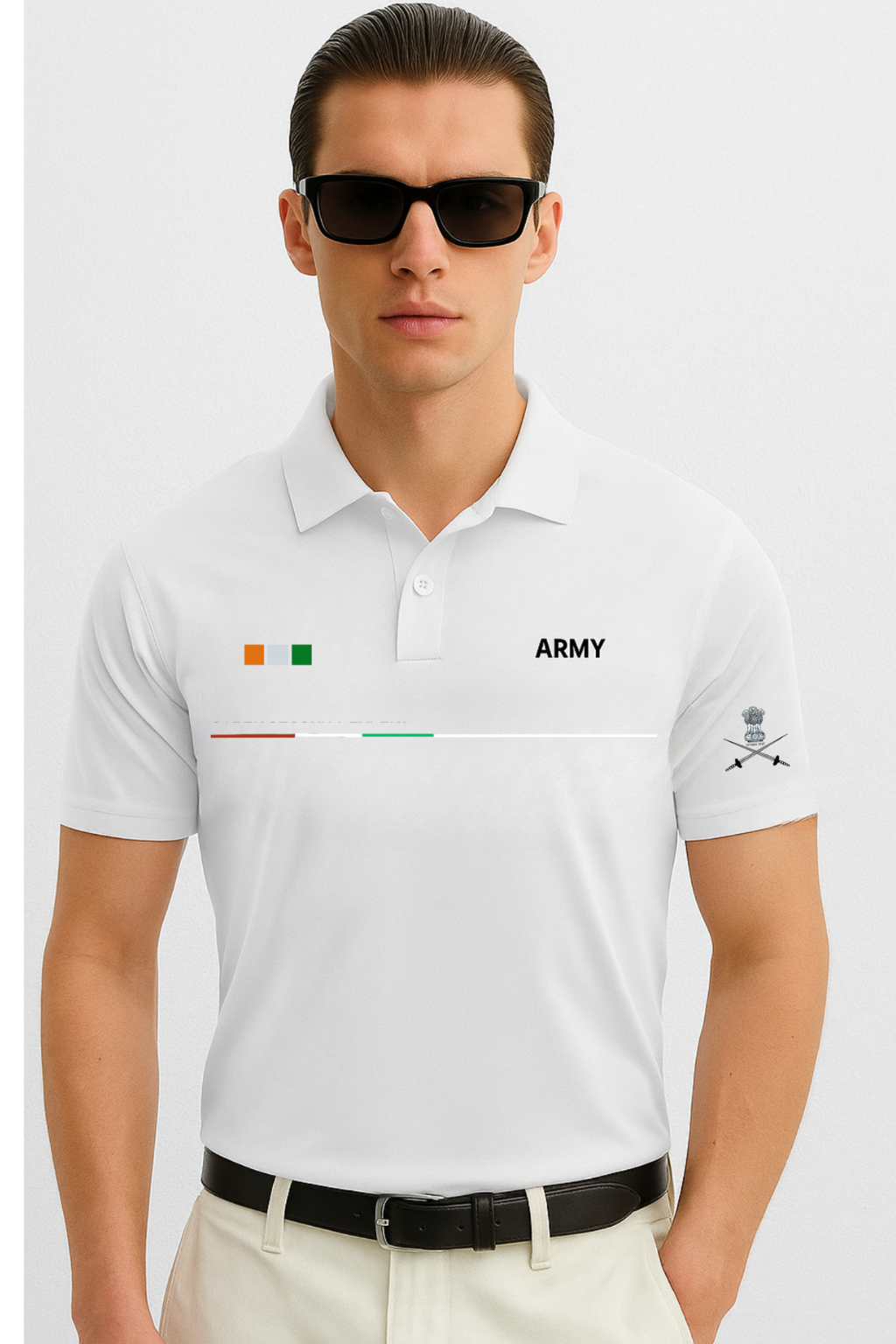 Indian Army Minimalist Tribute Polo – Premium Pure cotton 240 GSM