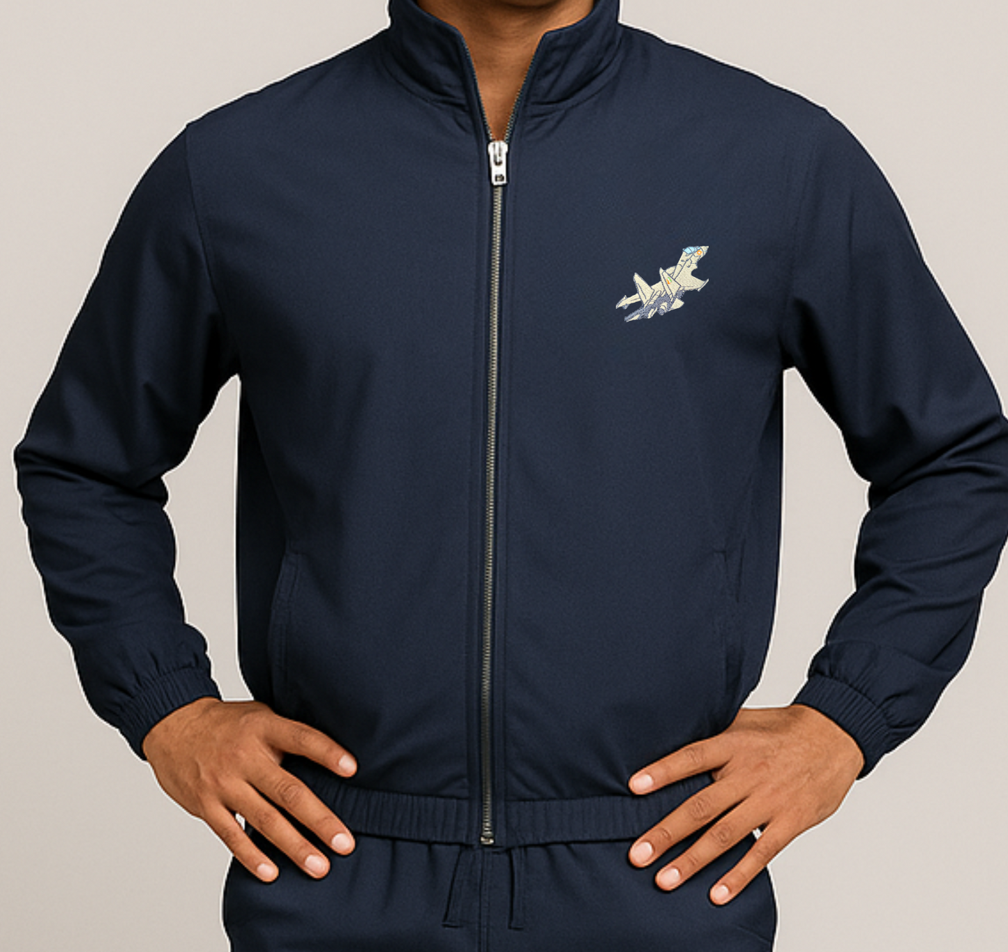 AIR WARRIOR | Indian Air Force-Inspired Tracksuit(upper with Lower) - front embroidery back printed