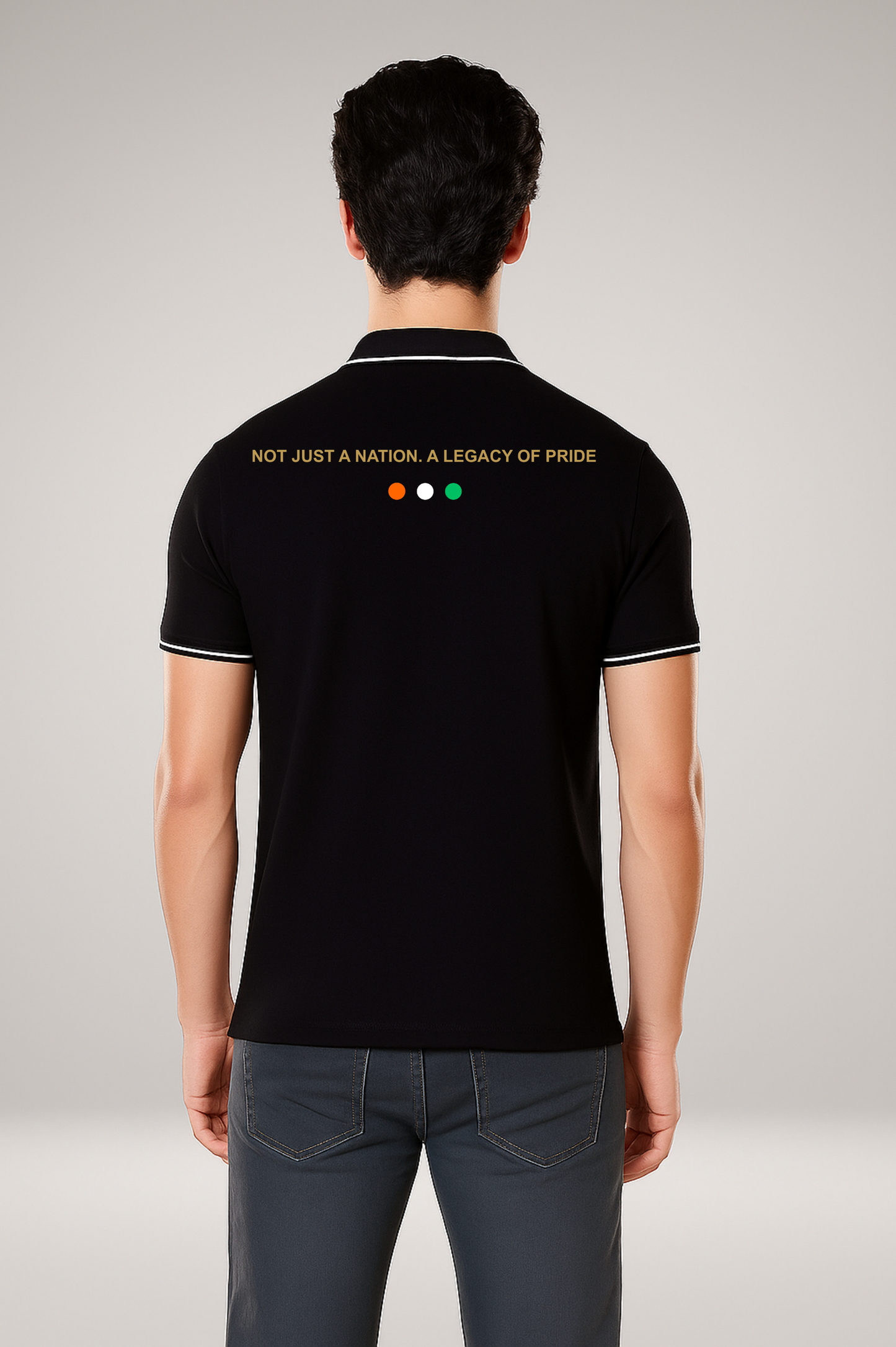 India Heritage Polo – 240 GSM Pure Cotton, Patriotic Crest Edition