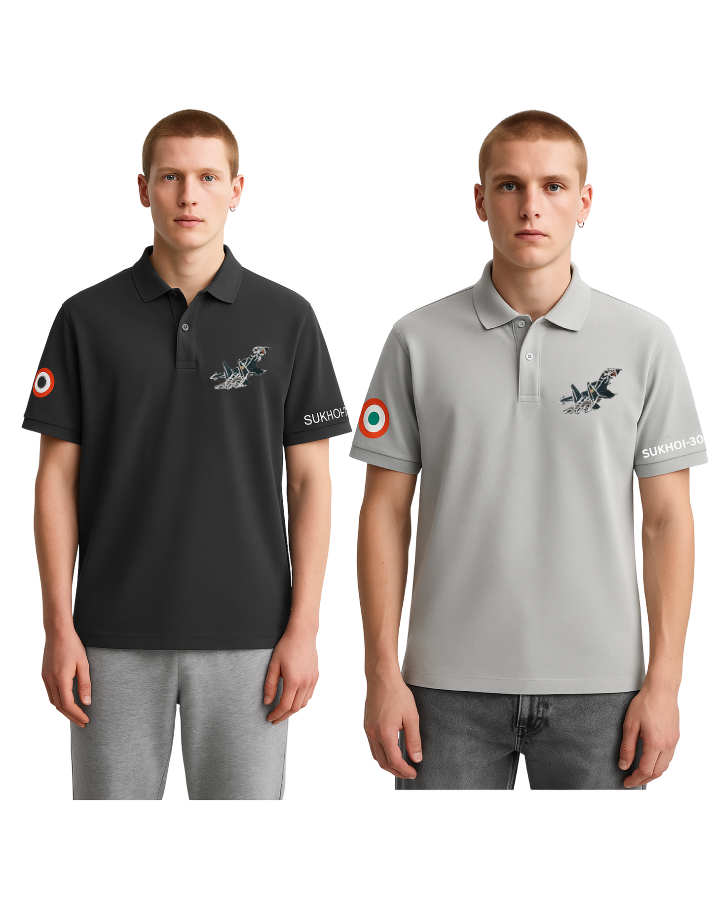 Combo of 2 SU-30 Fighter Jet Polo T-Shirts – Indian Air Force Edition