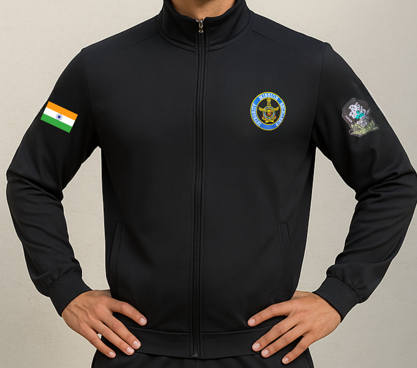 Indian Air Force Badged Embroidery Tracksuit ( upper and lower both )