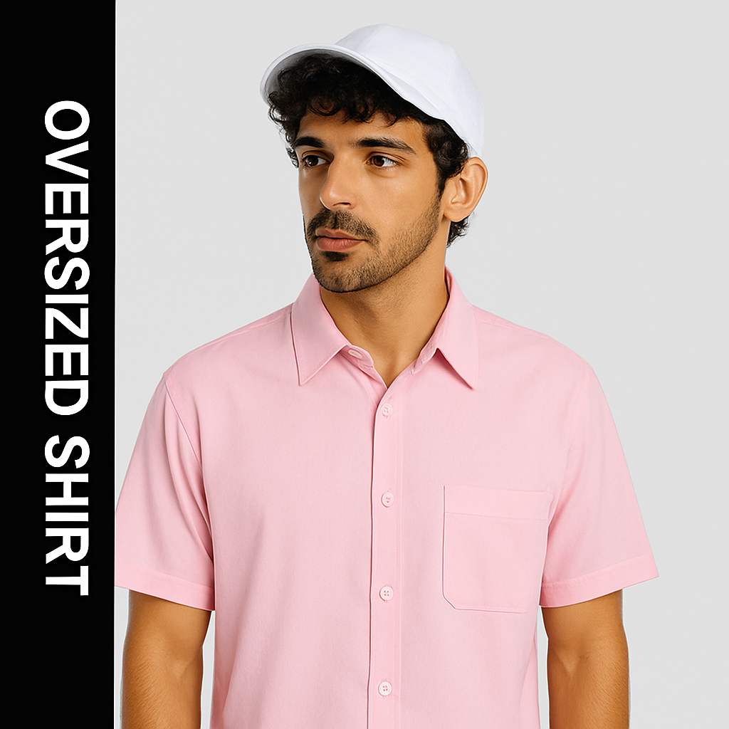 No Print Oversized Shirt