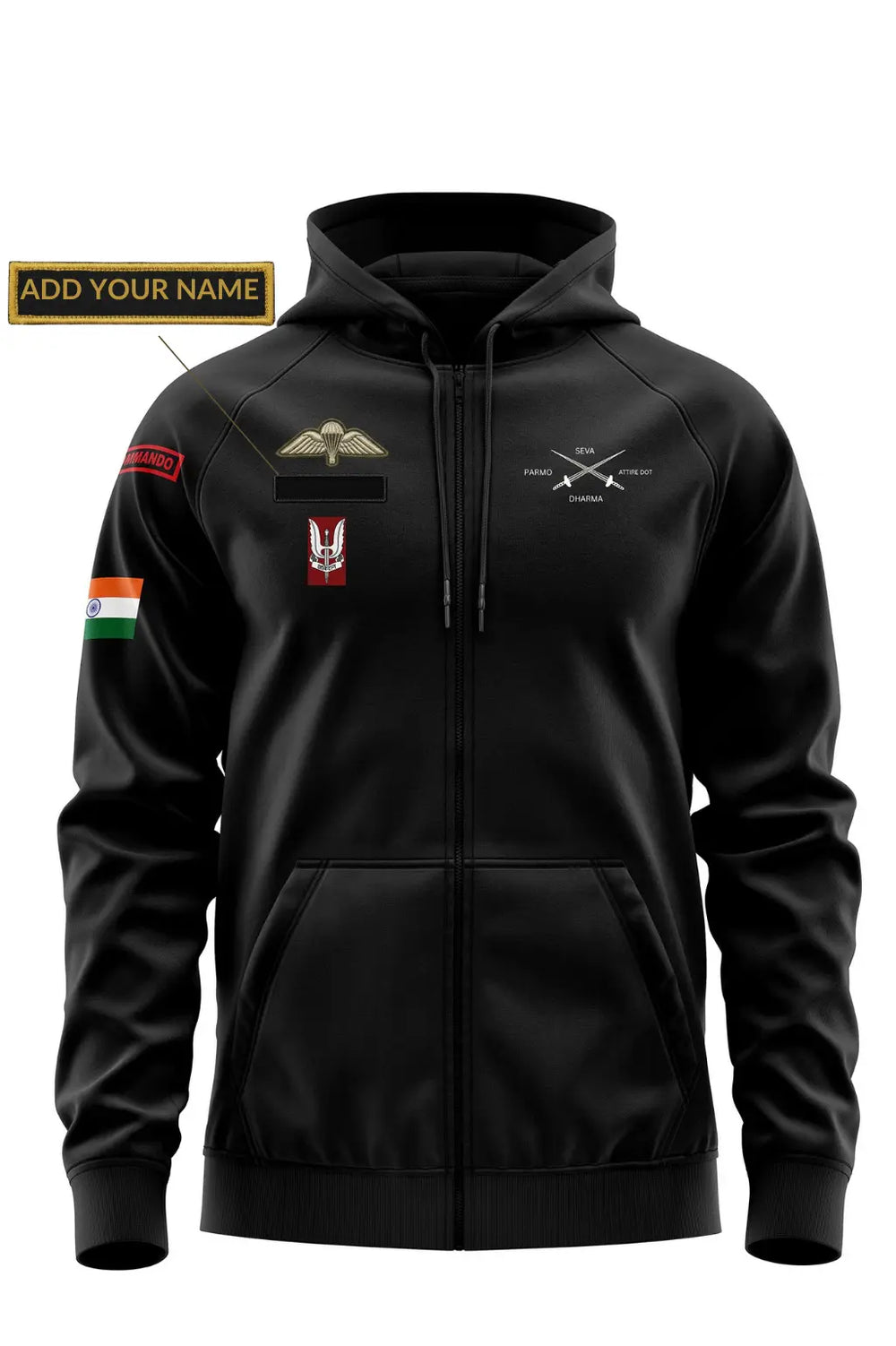 PARA SF Tactical Name Plate Zipper Hoodie