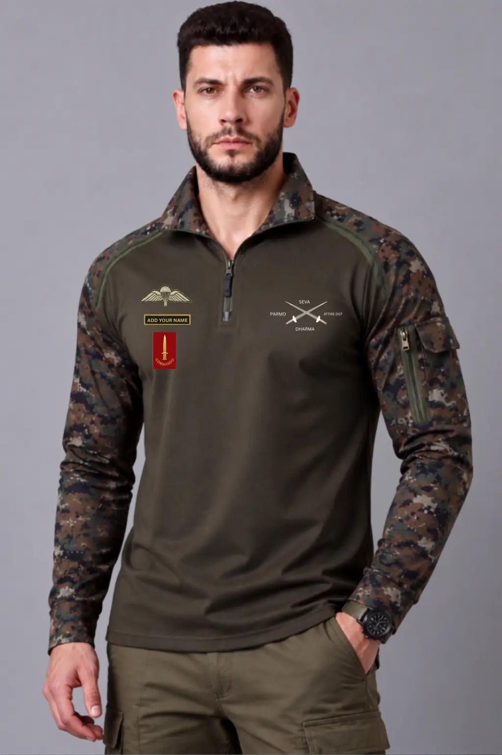 COMMANDO Custom Name Cotton T-Shirt