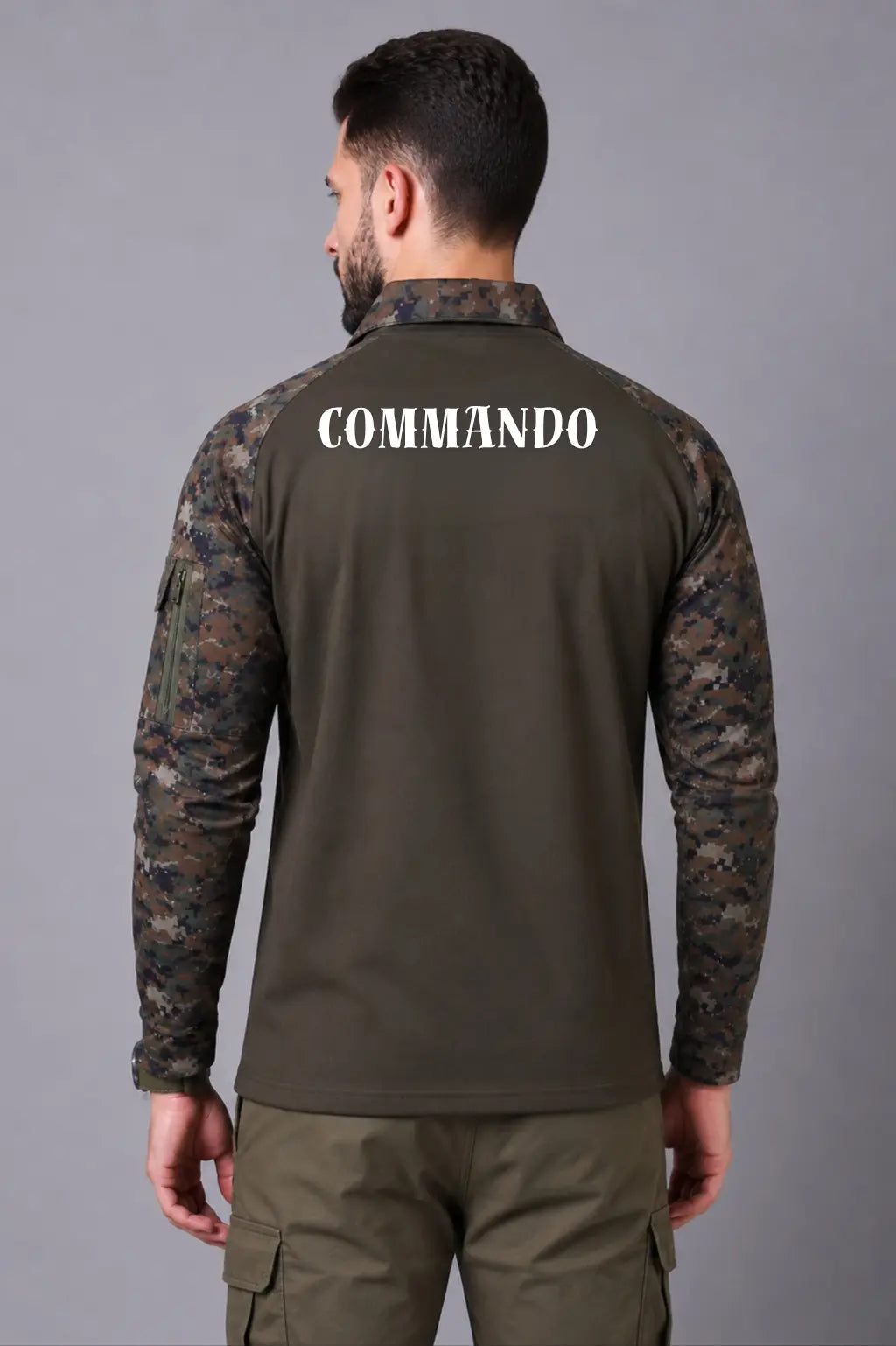 COMMANDO Custom Name Cotton T-Shirt