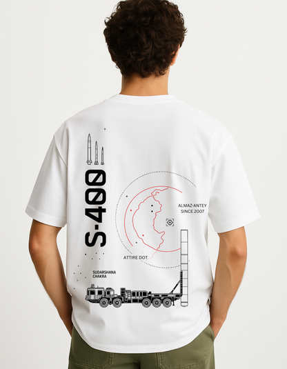 S-400 Oversized T-Shirt | 240 GSM Heavyweight Pure Cotton