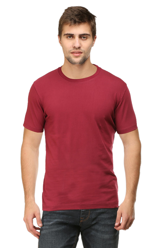 Round Neck Half sleeve classic Maroon T-shirts For Men by Attire Dot