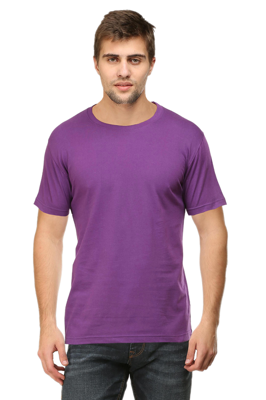 Round Neck Solid Half sleeve classic T-shirts For Men