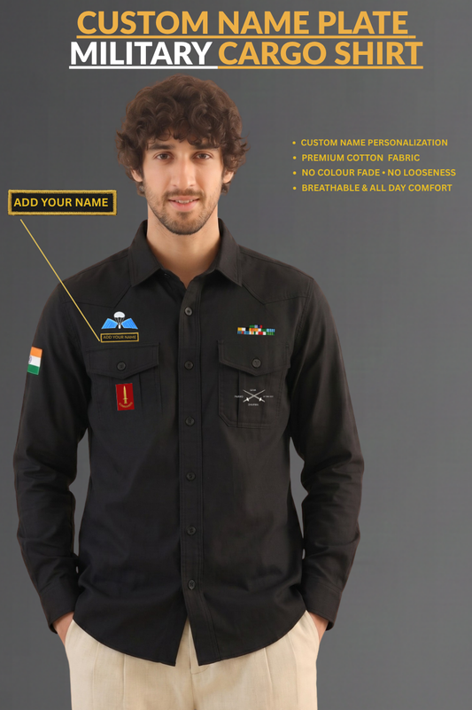 Military Custom Name Cargo Shirt – Tactical Edition