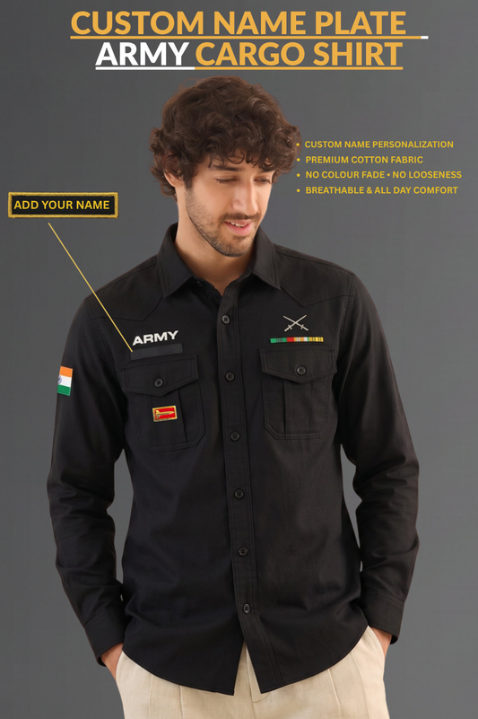 Custom Name Army Cargo Shirt