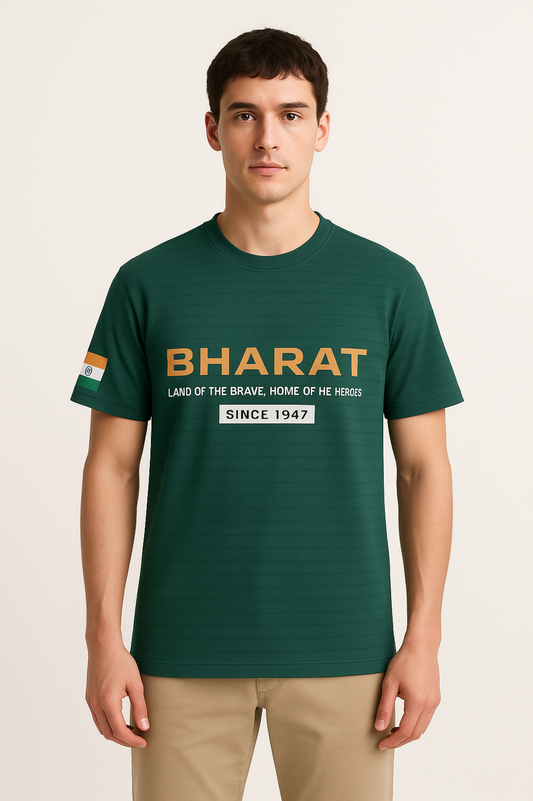 BHARAT Round Neck T-shirt ATTIRE DOT