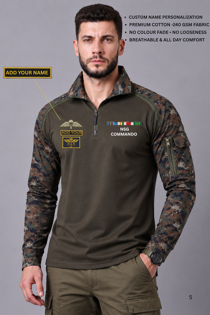 NSG COMMNADO Custom Name Cotton T-Shirt