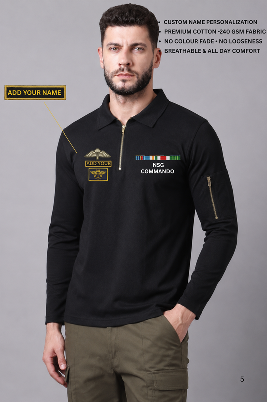 NSG Full sleeve custom name cotton T-shirt