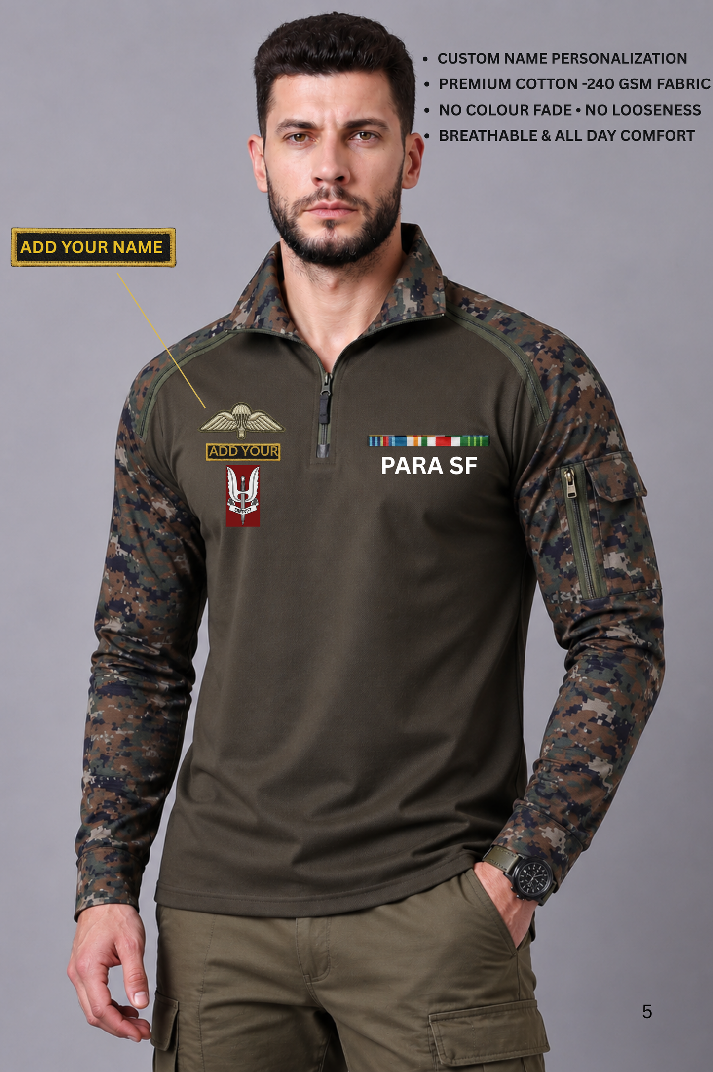 PARA SF Custom Name Cotton T-Shirt