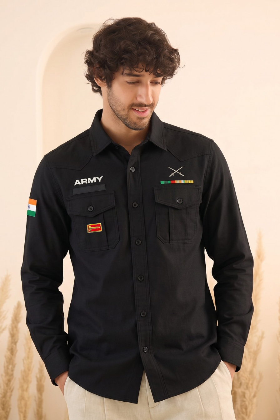 Custom Name Army Cargo Shirt