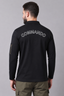 Military  full Sleeve Black Cotton T-shirt