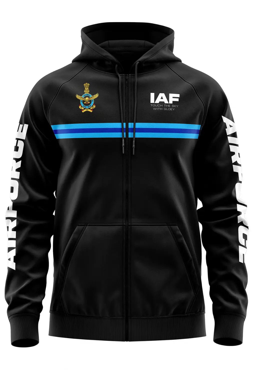 Indian Air Force Zipper Hoodie