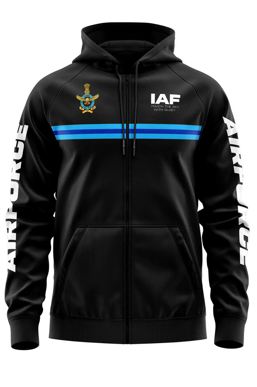 Indian Air Force Zipper Hoodie