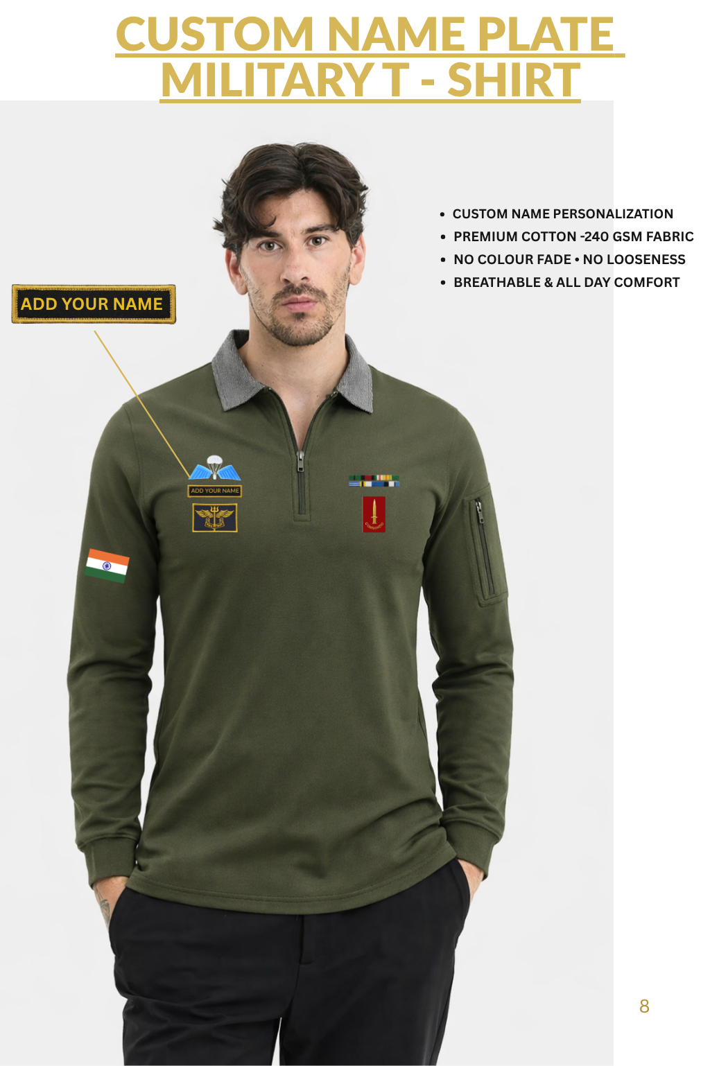 Special Forces Airborne  Custom Name T-shirt