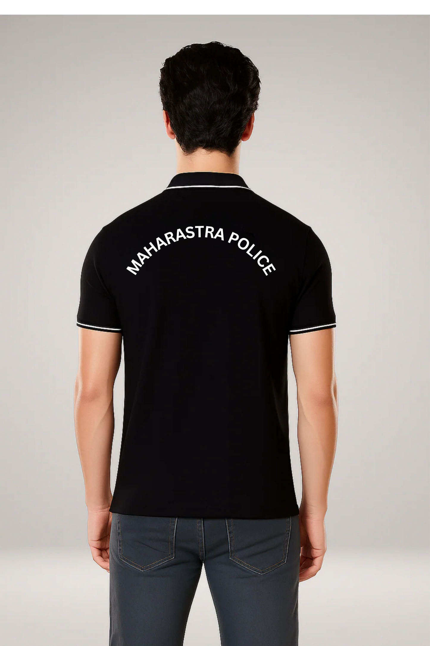 Maharashtra Police Custom Name Polo T-shirt
