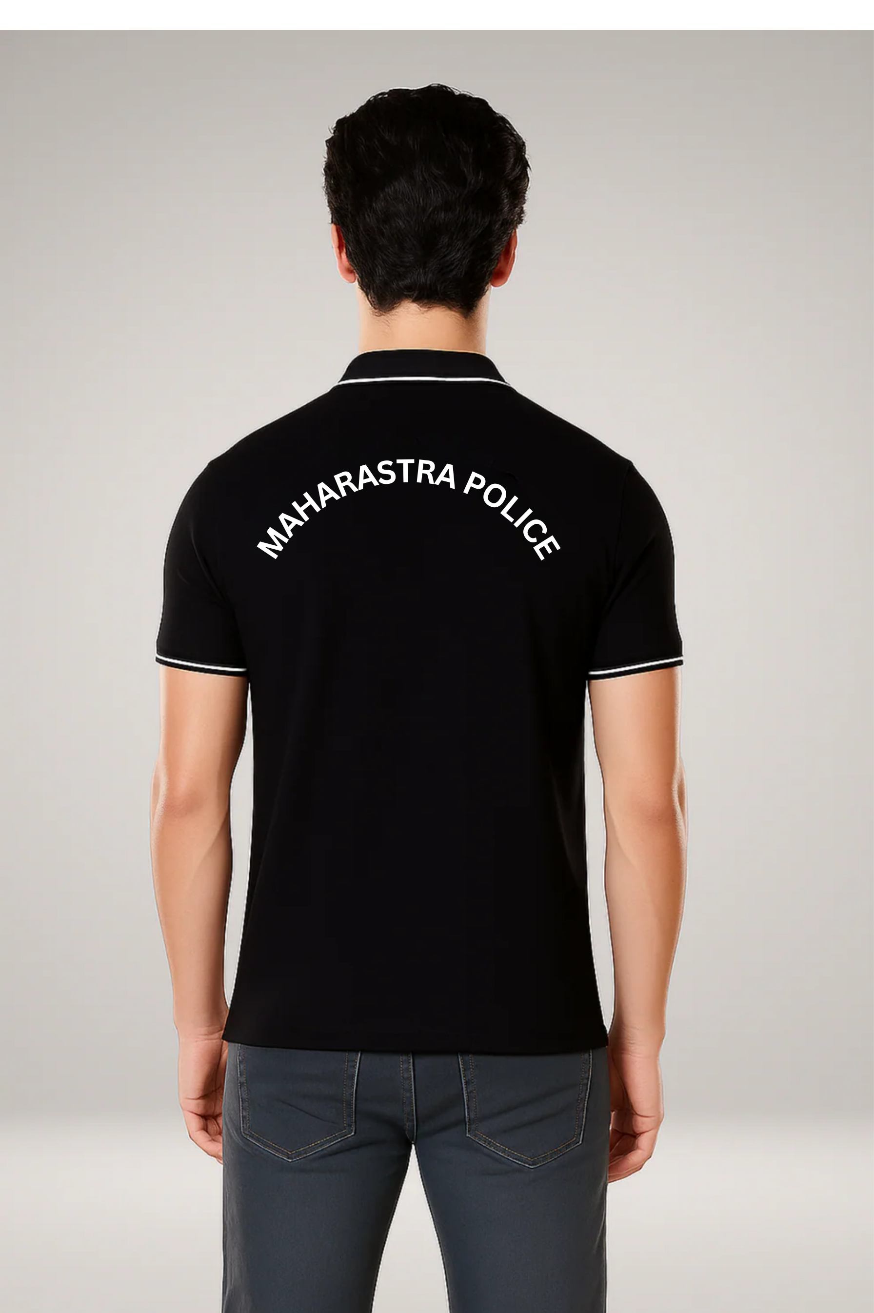 Maharashtra Police Custom Name Polo T-shirt