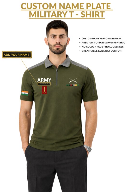 Army Combat Custom Name Cotton T-shirt