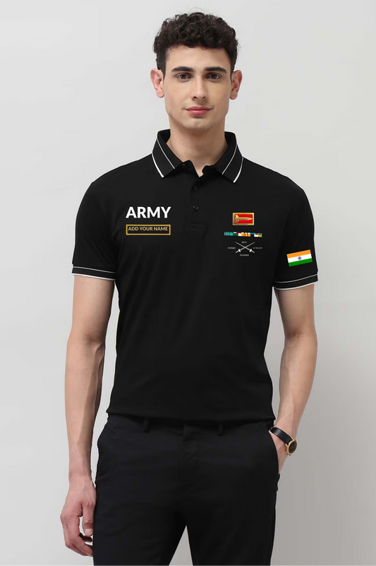 Army Custom Name Tape Polo T-Shirt | Military Inspired Premium Cotton Polo