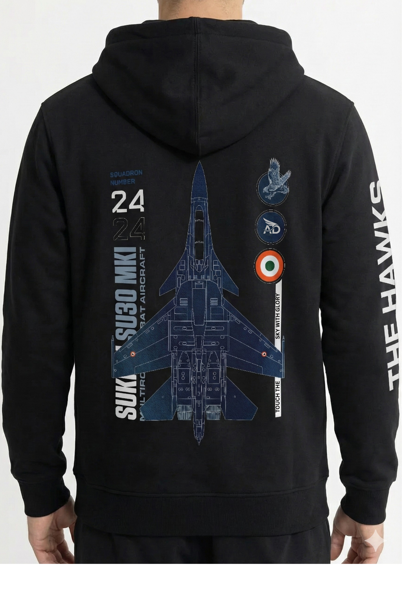IAF Hawk Squadron Custom Name Hoodie