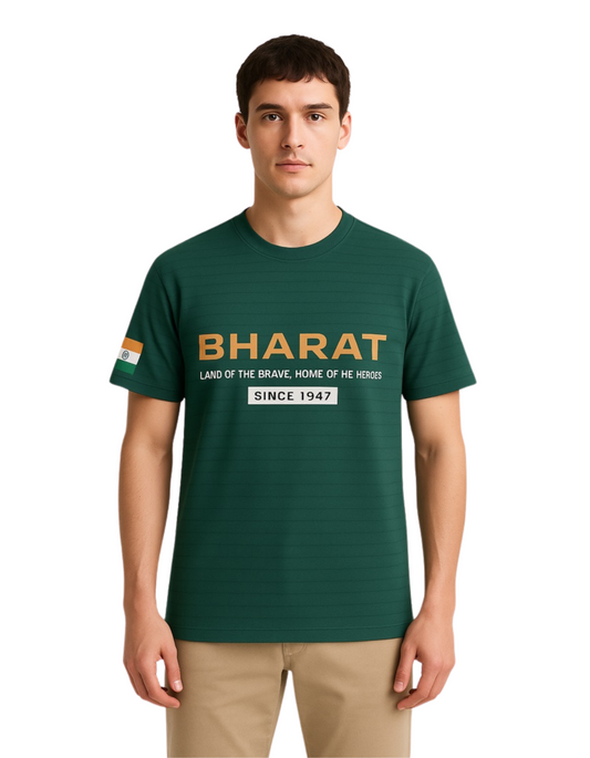 BHARAT Round Neck T-shirt ATTIRE DOT