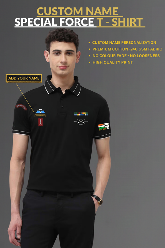 Custom Name  Military Polo Cotton T-shirt
