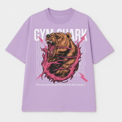 “Gym Shark” Oversized Cotton T-Shirt By Attire Dot