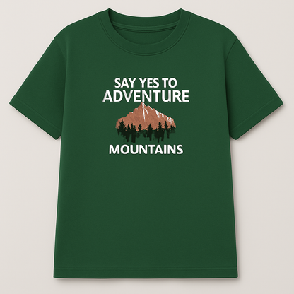 Adventure In Mountain Oversized Black T-shirt By Attire Dot