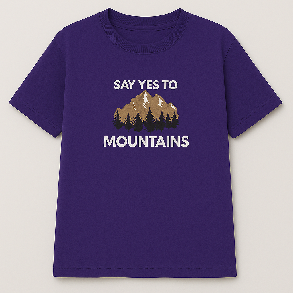 Adventure In Mountain Oversized Black T-shirt By Attire Dot