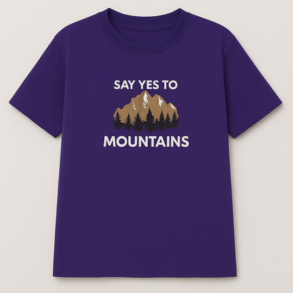 Adventure In Mountain Oversized Black T-shirt By Attire Dot