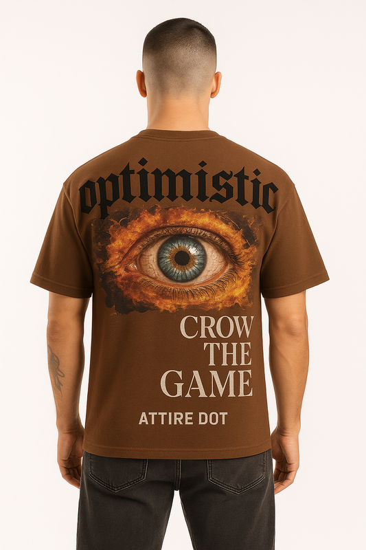 Attire Dot “Optimistic Eye” Oversized T-Shirt – Premium 240 GSM Pure Cotton | Designed in Italy