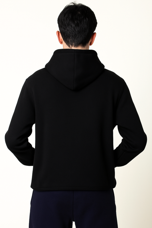 Premium Police Hoodie – Heavy GSM Cotton | Tricolor & Crest Detailing Police Black Hoodie | Pure Cotton | Patriotic Tricolor Design