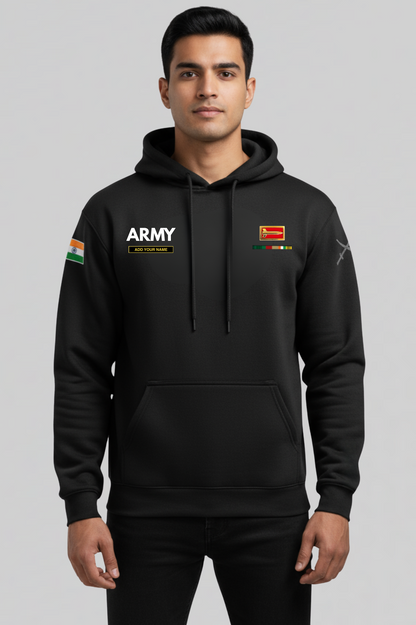 Indian Army Hoodie – Custom Name Tab