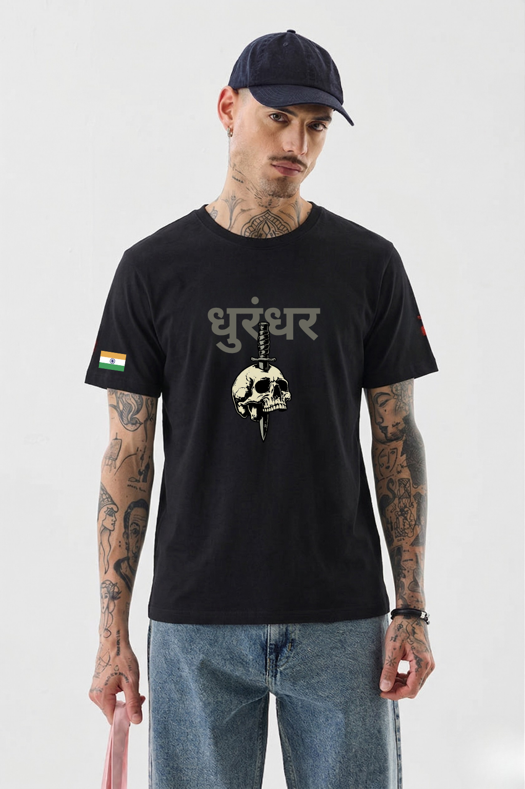 Dhurandhar Black Graphic T-Shirt – Premium Cotton