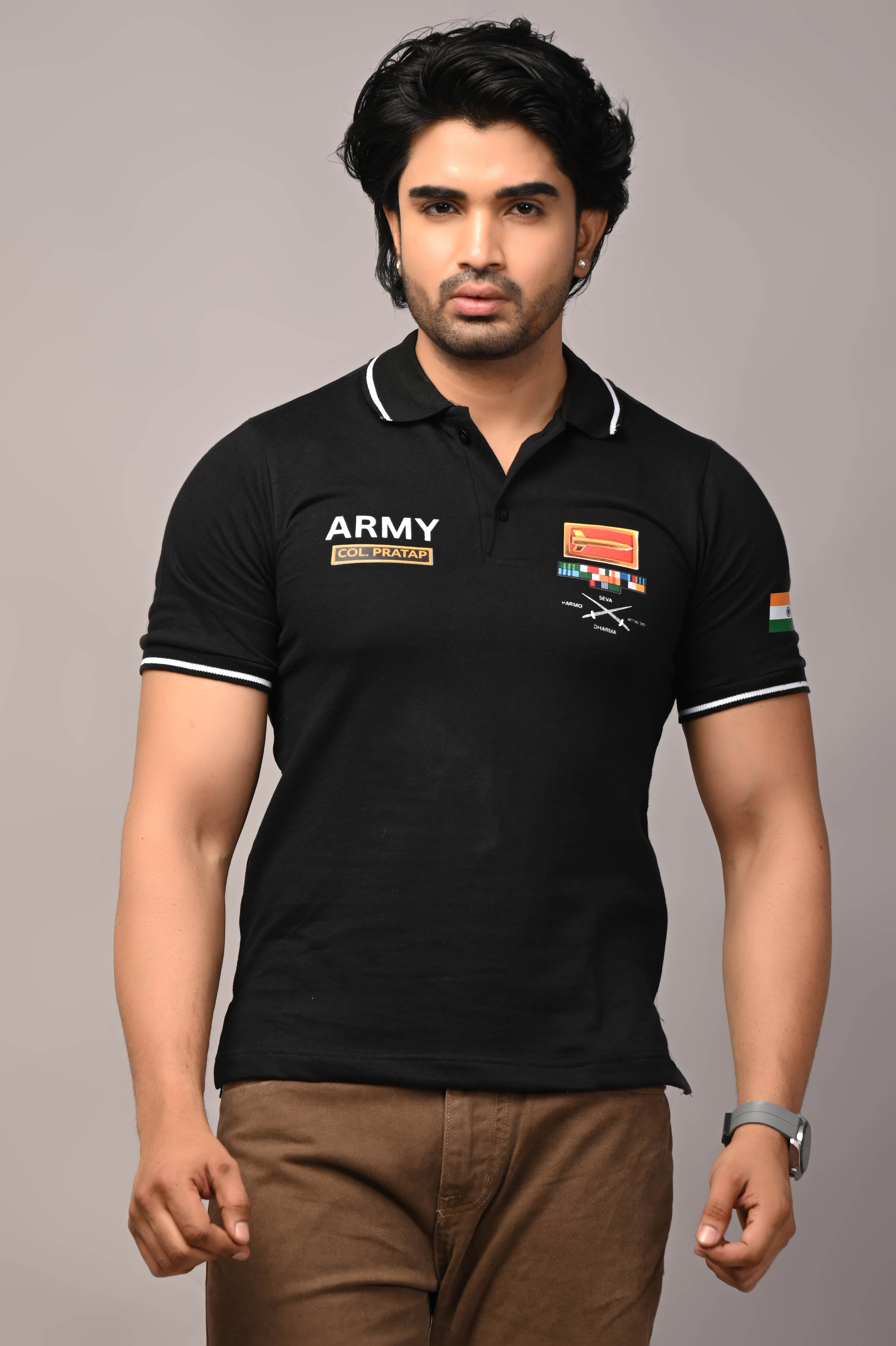 Army Custom Name Cotton T-Shirt