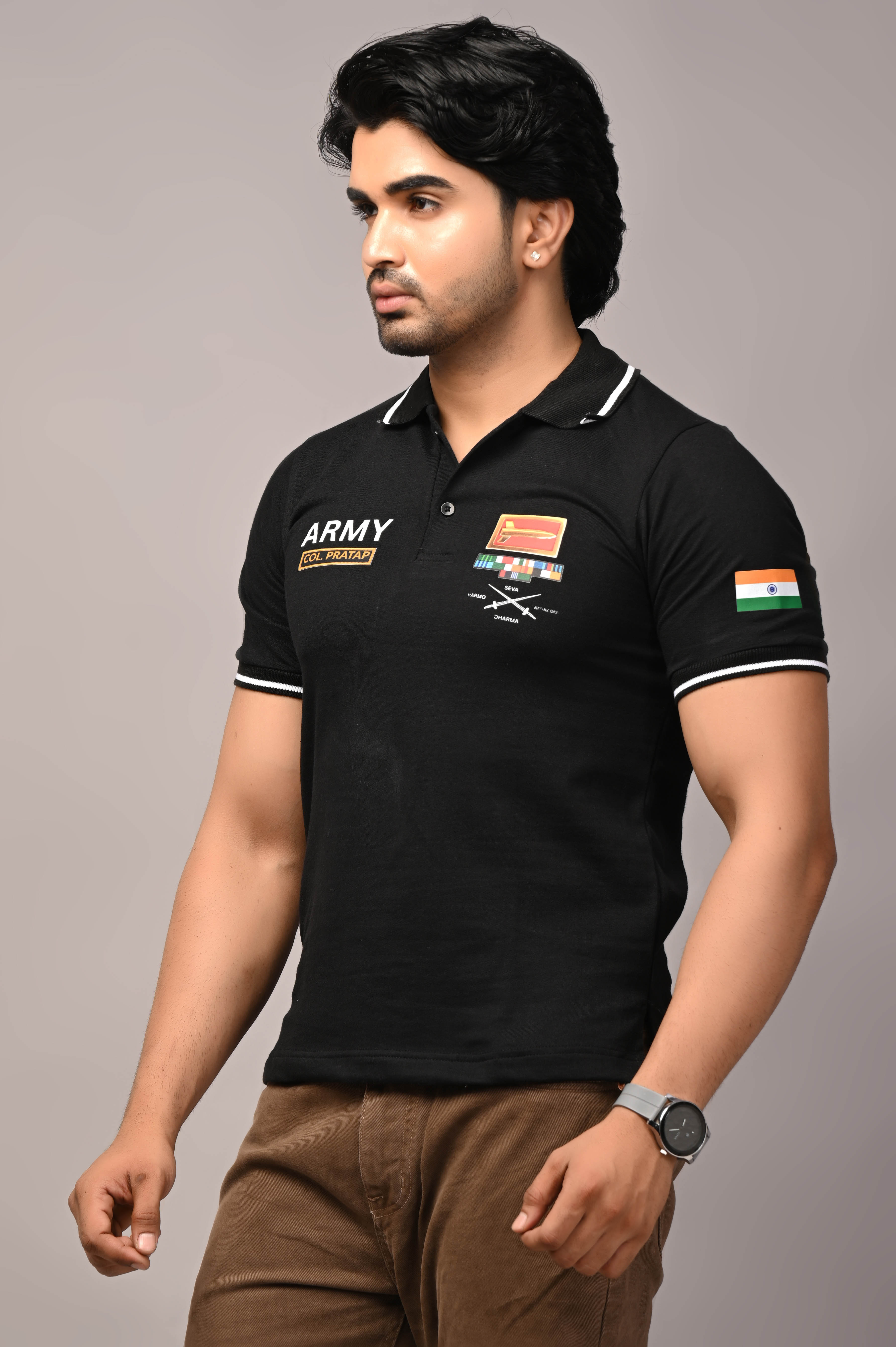 Army Custom Name Cotton T-Shirt